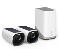 Inteligentna kamera Eufy Zestaw 2 kamer eufyCam 3 Czarno-Białe + HomeBase 3
